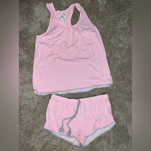Pj Couture Pink Polka Dot Pajama Set